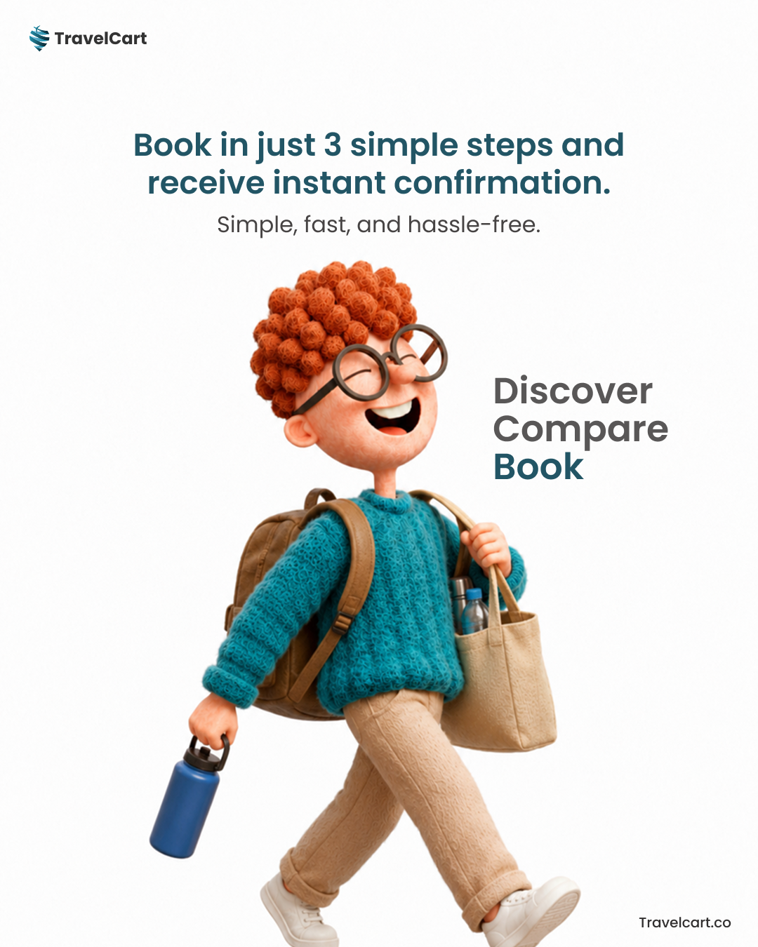 Book in 3 easy steps